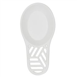 6 pieces of Home Basics Lines Cast Iron Spoon Rest, White