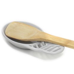 6 pieces of Home Basics Lines Cast Iron Spoon Rest, Grey