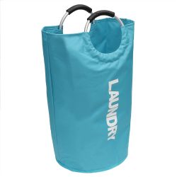 12 pieces of Home Basics Laundry Bag With Soft Grip Handle, Light Blue