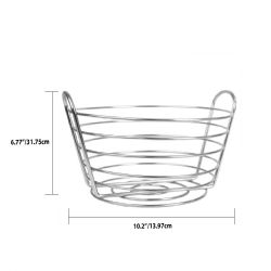 12 pieces of Home Basics Simplicity Collection Fruit Basket, Satin Chrome