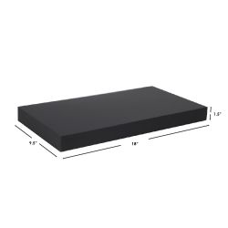 6 pieces of Home Basics 18" Mdf Floating Shelf, Black