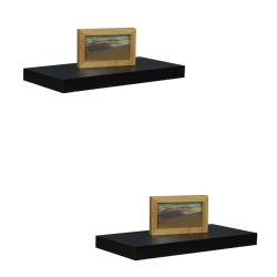 6 pieces of Home Basics 18" Mdf Floating Shelf, Black