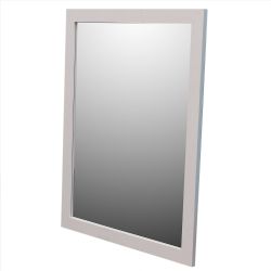 6 pieces of Home Basics Framed Painted Mdf 18gc X 24gc Wall Mirror, White