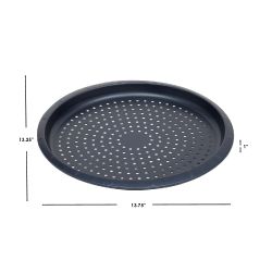 12 pieces of Michael Graves Design NoN-Stick Perforated Carbon Steel Pizza Pan, Indigo