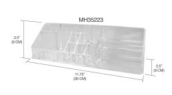 12 pieces of Home Basics Deluxe Make Up Palette Plastic Cosmetic Organizer, Clear