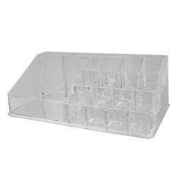 4 pieces of Home Basics 3 Tier Plastic Cosmetic Organizer, Clear