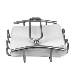 12 pieces of Home Basics Simplicity Collection Flat Napkin Holder With Weighted Pivoting Arm, Satin Nickel