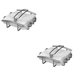 12 pieces of Home Basics Simplicity Collection Flat Napkin Holder With Weighted Pivoting Arm, Satin Nickel