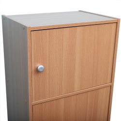 Home Basics 4 Cube Cabinet, Natural