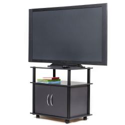 Wholesale Home Basics TV Stand with Cabinets, Grey
