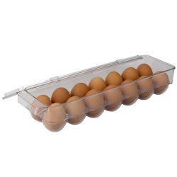 12 Wholesale Michael Graves Design Stackable 14 Compartment Plastic Egg Container with Lid, Clear