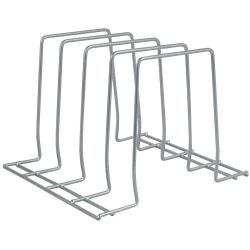 6 pieces of Home Basics Vinyl Coated Steel Lid Rack, Silver
