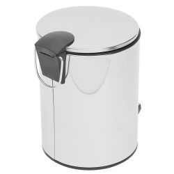 6 pieces of Home Basics Round 3 Lt Matte Stainless Steel Step Waste Bin