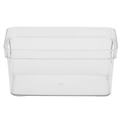 12 pieces of Home Basics 5.7 Qts. Plastic Storage Bin, Clear
