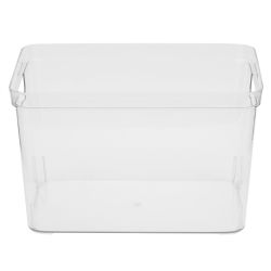 12 pieces of Home Basics 5.67 Gal. Plastic Storage Bin, Clear