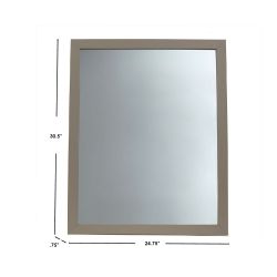 4 Wholesale Home Basics 22" x 28" Rectangular Wall Mirror, Grey