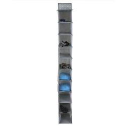 12 pieces of Home Basics Diamond Collection  10 Shelf Closet Organizer, Grey