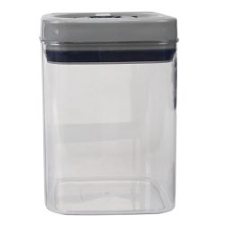 6 pieces of Michael Graves Design Twist Gcyn Lock Square 1.7 Liter Clear Plastic Canister, Indigo