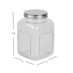 12 pieces of Home Basics Province 2 Lt Glass Canister With Metal Lid
