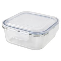 12 pieces of Michael Graves Design 40 Ounce High Borosilicate Glass Rectangle Food Storage Container With Indigo Rubber Seal