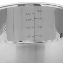 12 pieces of Home Basics 3 Piece Stainless Steel Nesting Mixing Bowls With Measurement Indicators