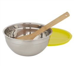 12 pieces of Home Basics 6 Piece Stainless Steel Nesting Mixing Bowls With Lids