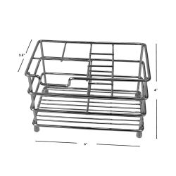 12 pieces of Home Basics Bath Caddy Organizer, Chrome