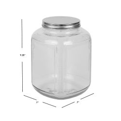 6 pieces of Home Basics Province 4.5 Lt Glass Canister With Metal Lid
