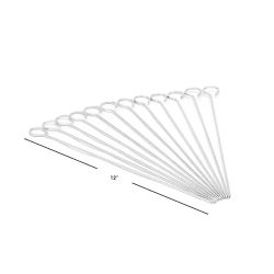 48 pieces of Home Basics 12 Piece Stainless Steel Bbq Skewers