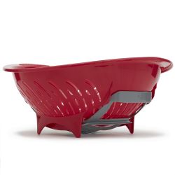 12 pieces of Home Basics Colander Bowl With Slide Open Bottom, Red