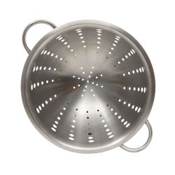 12 pieces of Home Basics 5 Qt Deep Stainless Steel Colander With Easy Grip Handles, Silver