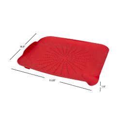 24 pieces of Home Basics Flat Sink Colander Food Prepping Strainer Board, Red