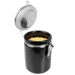 8 pieces of Home Basics 40 Oz. Canister With Stainless Steel Top, Black