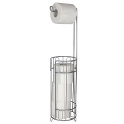 12 pieces of Home Basics Unity FreE-Standing Dispensing Toilet Paper Holder, Silver