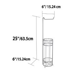 12 pieces of Home Basics Unity FreE-Standing Dispensing Toilet Paper Holder, Silver