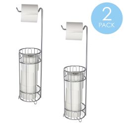 12 pieces of Home Basics Unity FreE-Standing Dispensing Toilet Paper Holder, Silver