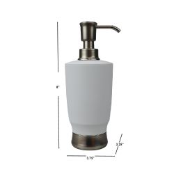 12 pieces of Home Basics Rubberized Plastic Countertop Soap Dispenser, White