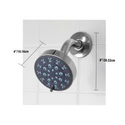 12 Wholesale Home Basics Pure Paradise 3.75 in. Fixed Shower Head 5 Function Shower Massager, Chrome