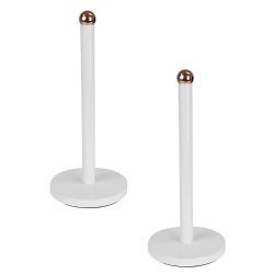 12 pieces of Home Basics Grove Free Standing Paper Towel Holder With Weighted Base, White