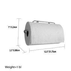 6 pieces of Home Basics Easy Install Wall Mounted Steel Paper Towel Rack, Chrome