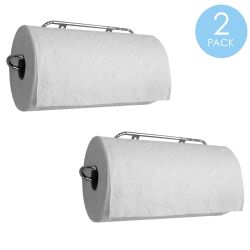 6 pieces of Home Basics Easy Install Wall Mounted Steel Paper Towel Rack, Chrome