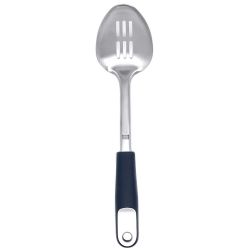 24 pieces of Michael Graves Design Comfortable Grip Stainless Steel Slotted Spoon, Indigo
