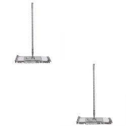 12 pieces of Home Basics Chevron All Purpose Extending Chenille Mop With Telescopic Handle, Grey
