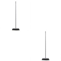 12 pieces of Home Basics Chevron Angled Push Broom, Grey