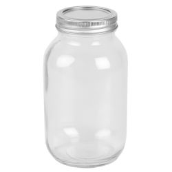 12 pieces of Home Basics 33 Oz. Wide Mouth Clear Mason Canning Jar