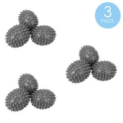 24 pieces of Home Basics Spiked Plastic Dryer Balls, Grey