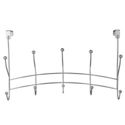 12 pieces of Home Basics Shelby 5 Hook Over The Door Hanging Rack, Silver