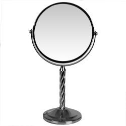 6 pieces of Home Basics Spiral Double Sided Cosmetic Mirror, Chrome