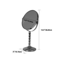 6 pieces of Home Basics Spiral Double Sided Cosmetic Mirror, Chrome