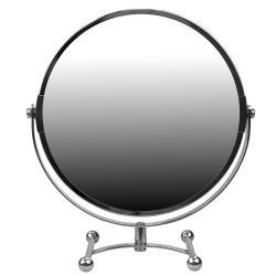 6 pieces of Home Basics Double Sided Countertop Cosmetic Mirror, Chrome